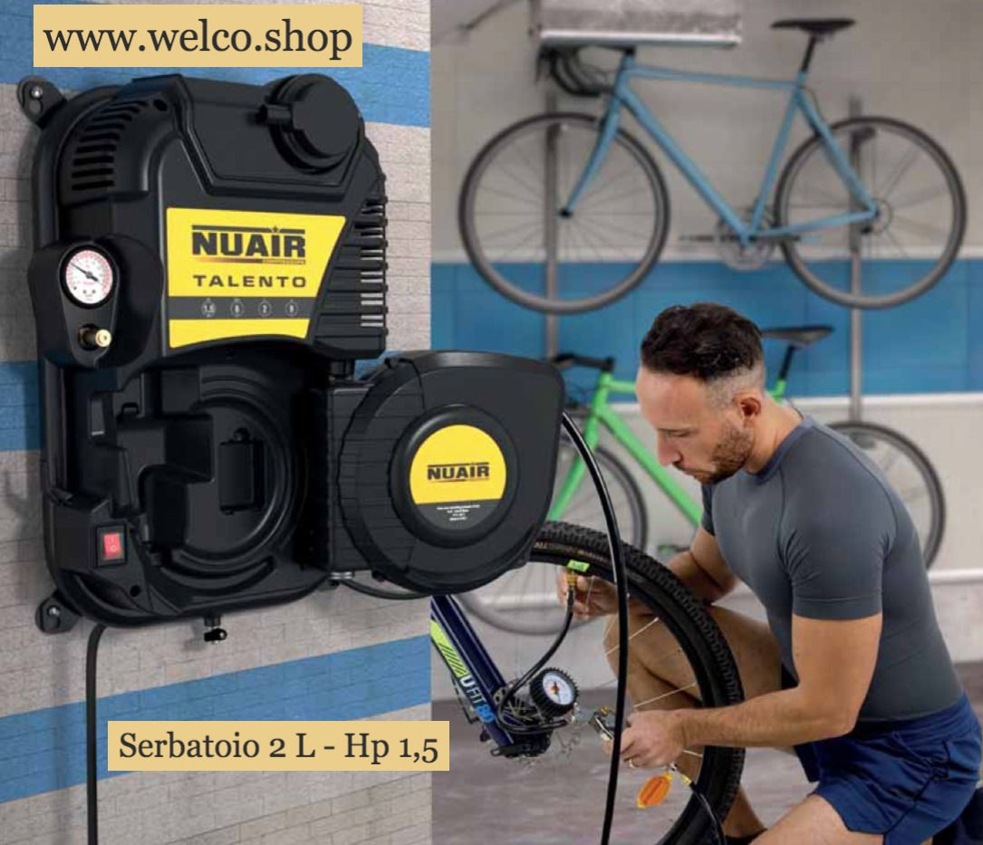 COMPRESSORE CON ARROTOLATORE HP 1,5