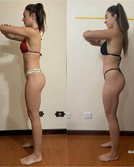 Antes e depois de aluna da consultoria