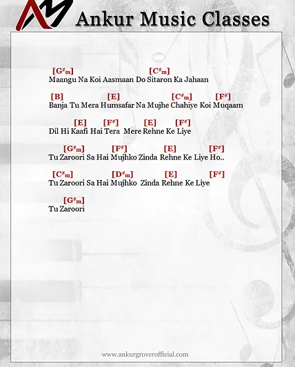 Popular Song Guitar Chords For Free By Ankur It's a very melodious song and i love the way it's composed. popular song guitar chords for free by ankur
