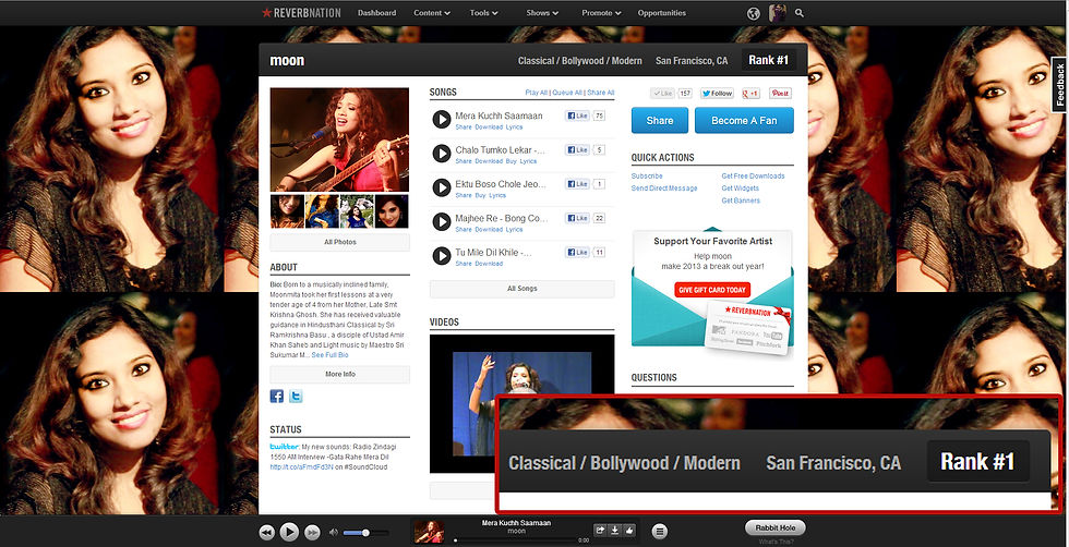 Reverbnation Rank #1