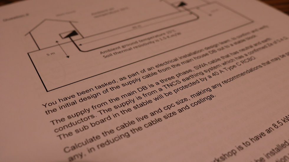Cable Problem Calc General Solution Set 2 - 6 Exam style cable calculation questions and fully worked ...
