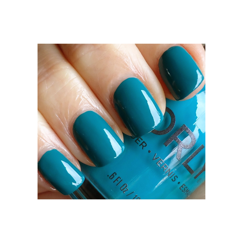 orly teal nail polish