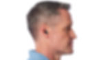 In-the-canal hearing aid shown being worn by person