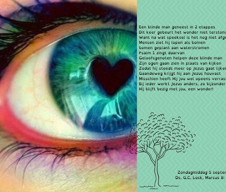 Een blinde man geneest in 2 etappes Dit keer gebeurt het wonder niet terstond Want na wat