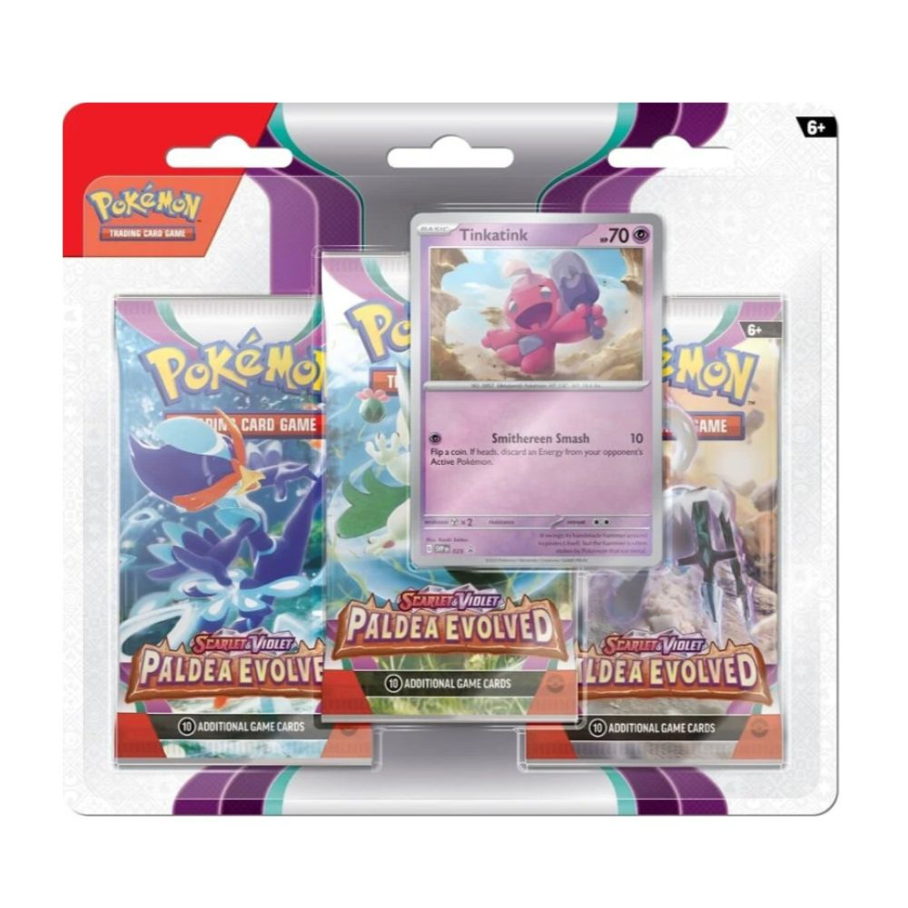 Pokémon TCG: Paldea Evolved 3 Pack Blister - Tinkatink