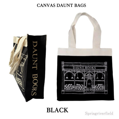DAUNT BOOKS トートバッグ　エコバッグ　ブラック　スペシャルプリント DAUNT BOOKS エコバッグ ブラック スペシャルプリント トート