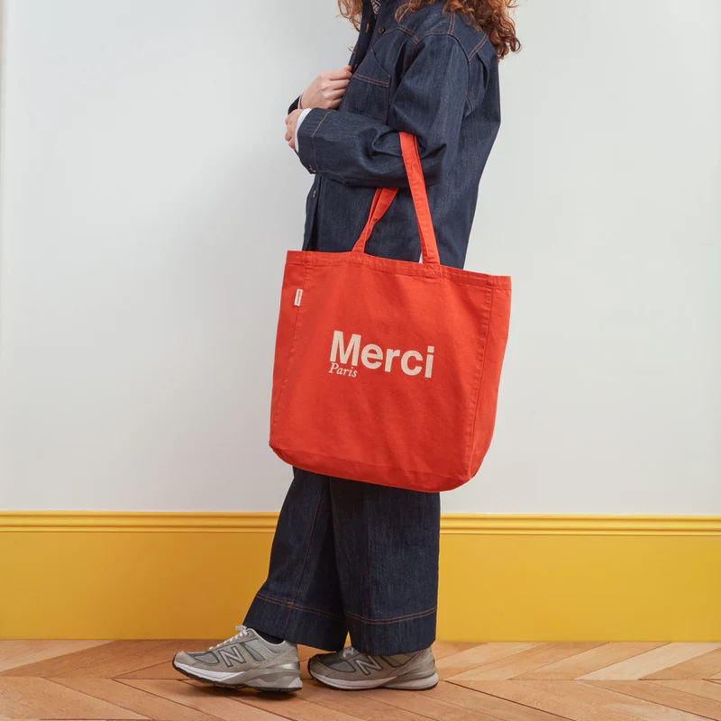 サムネイル： Merci コットントートバッグ GRAND