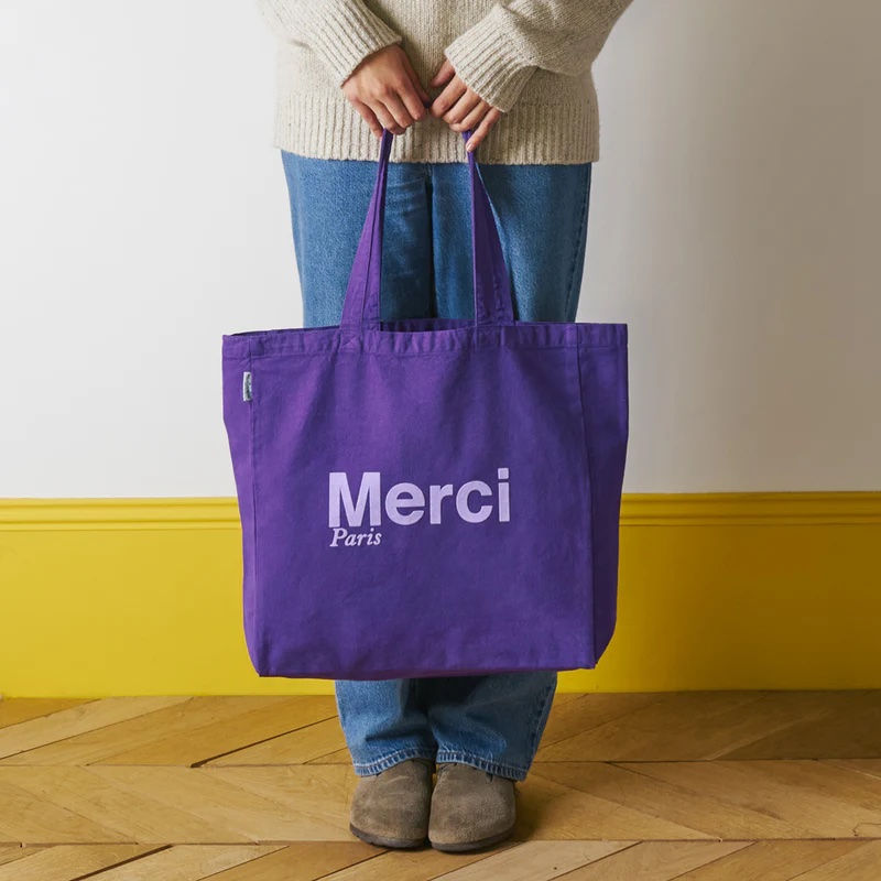 サムネイル： Merci コットントートバッグ GRAND
