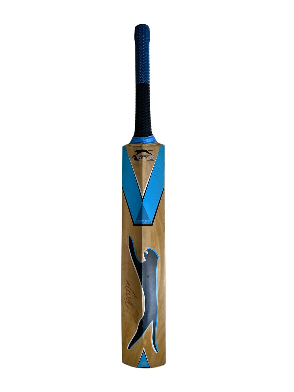 Thumbnail: Shane Warne and Kevin Pietersen – Slazenger Cricket Bat – SIGNED by Both – full item view