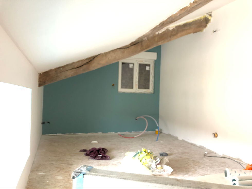 Mise en peinture chambre à l'étage