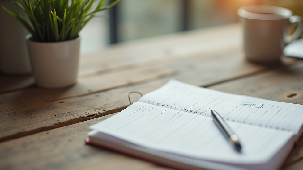 Plan rapproché d’un carnet de notes avec un programme de coaching santé
