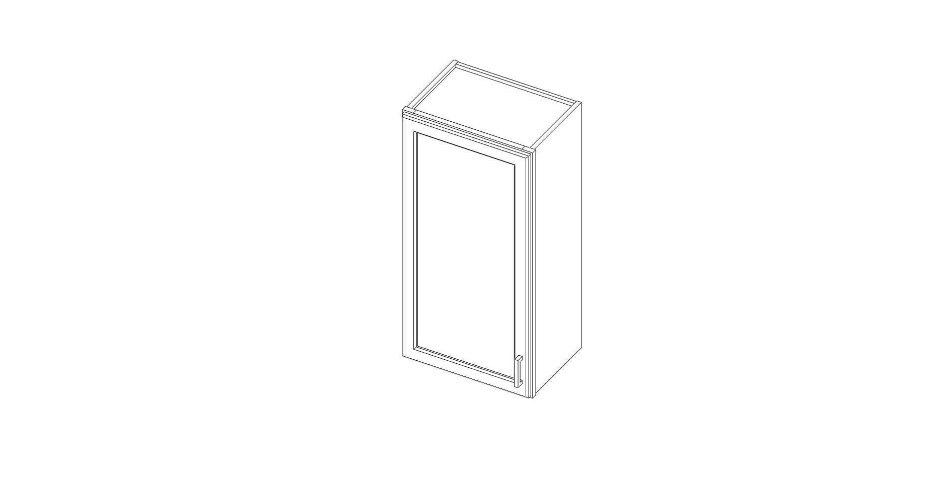 1 Door Wall Cabinet 36" H