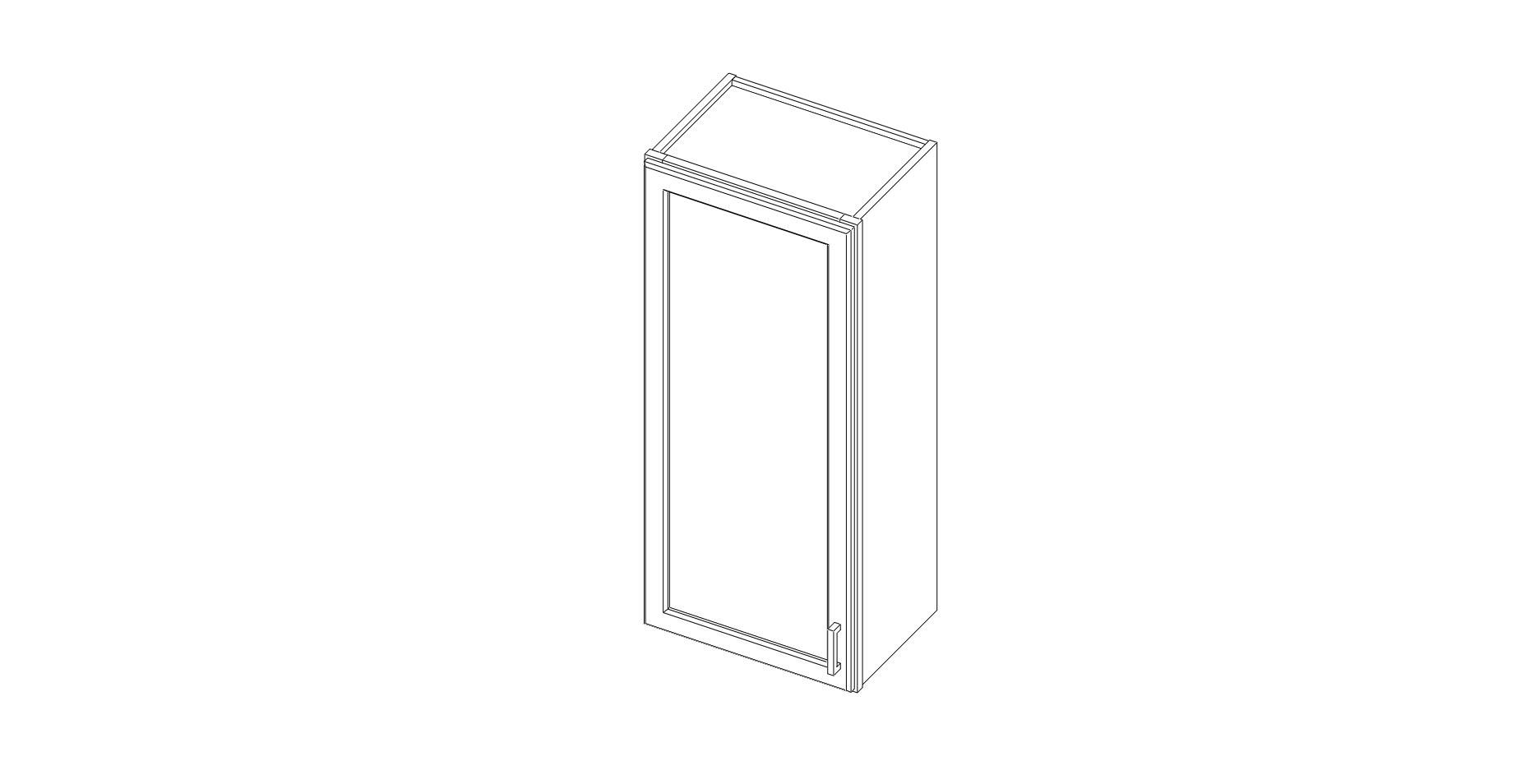 1 Door Wall Cabinet 42" H