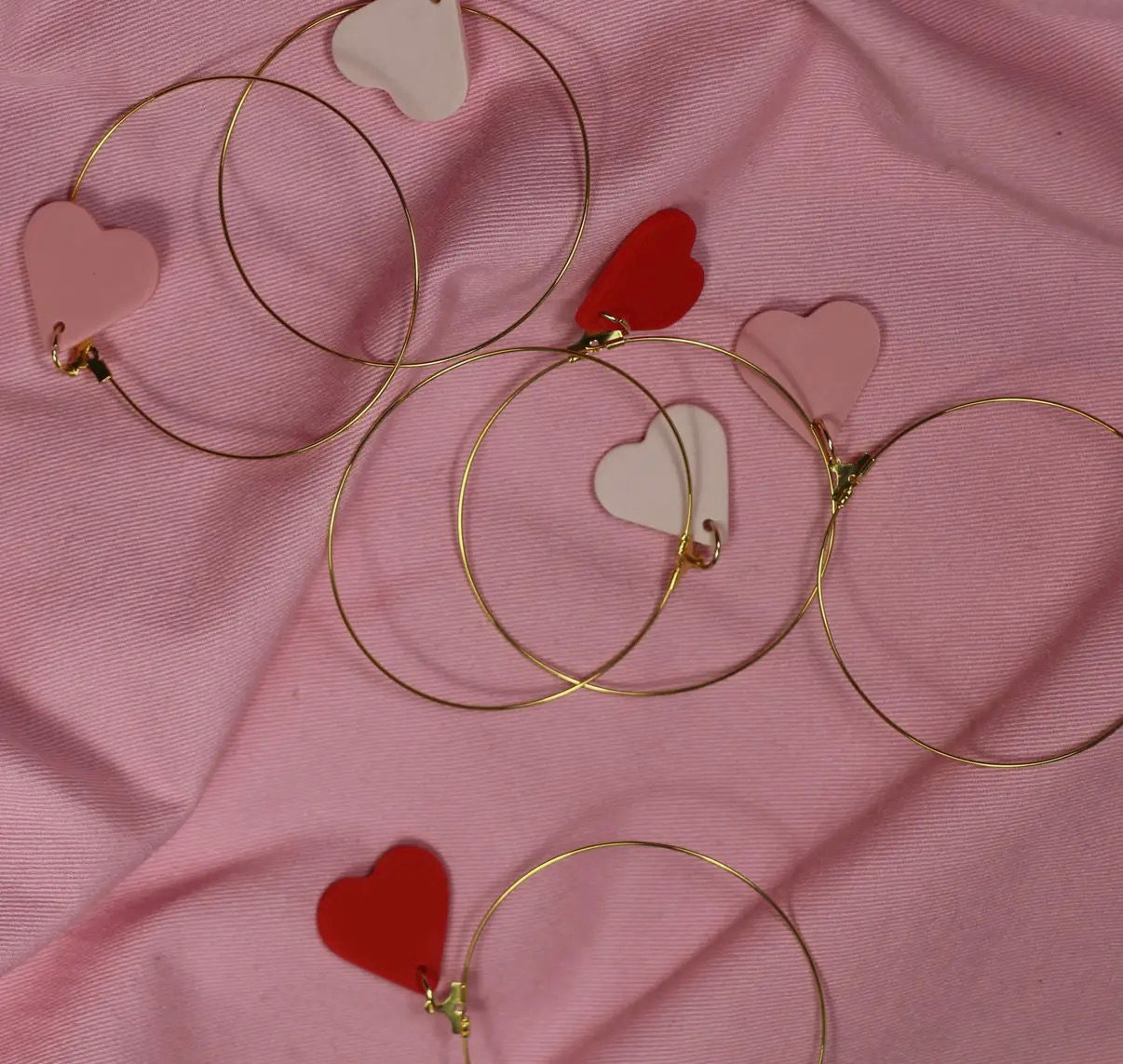Boucles d'oreilles - Les Z'amours rouges