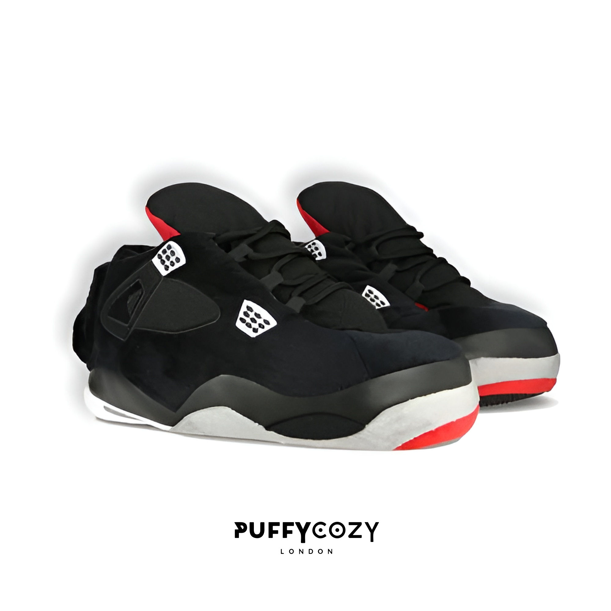 JORDAN-RETRO PUFFY™️ SNEAKERS BLACK PANDUF SLIPPERS