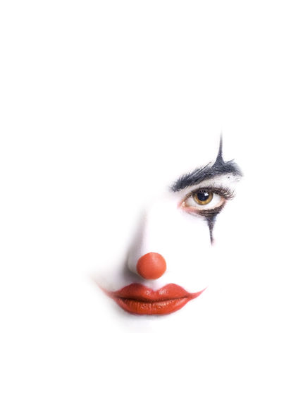 The Psycho the Clown shoot of model Lauren Ray by Aemilia Cumberland taken in the style of Erwin Olaf