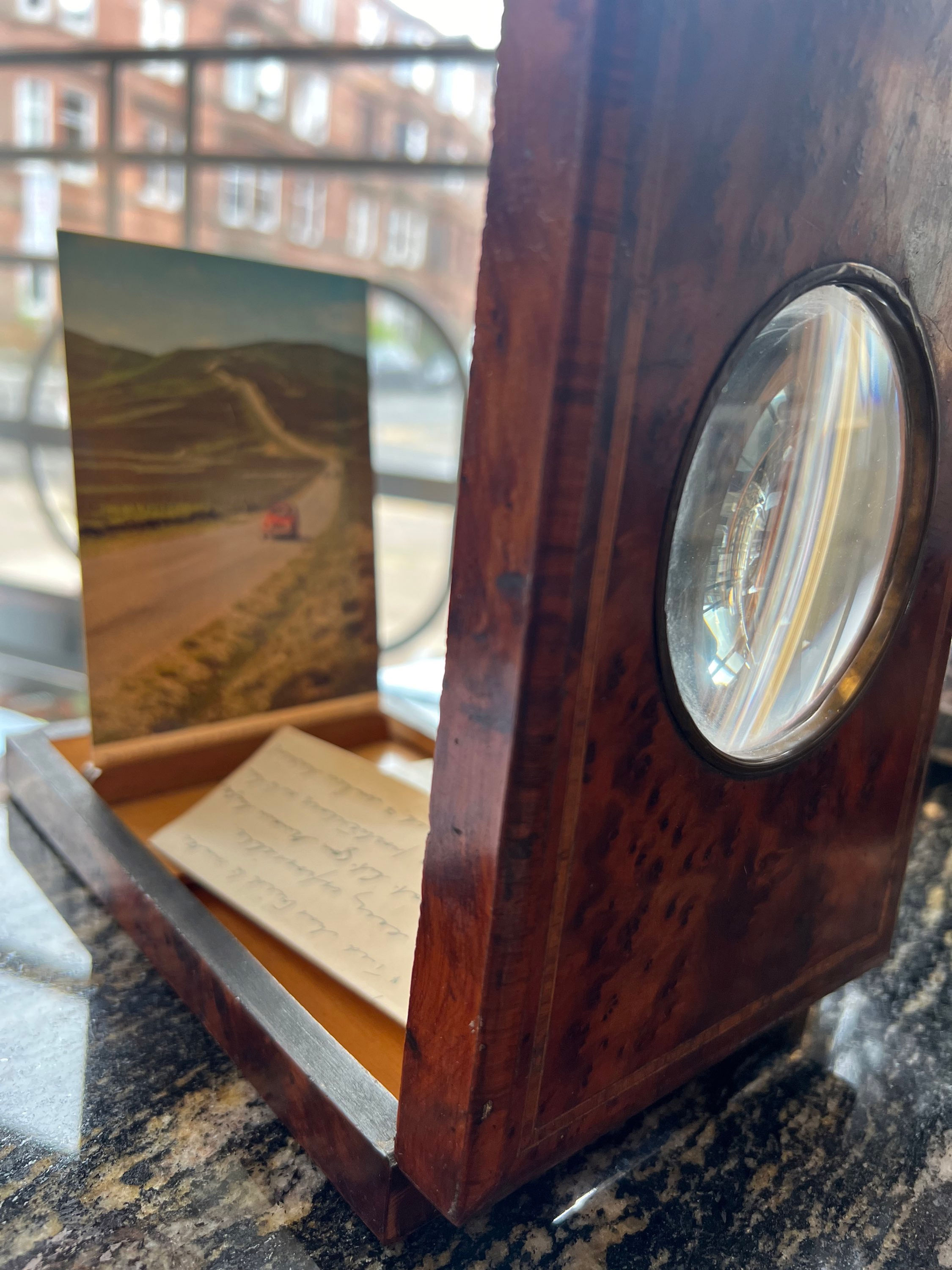 Vintage walnut stereoscope 