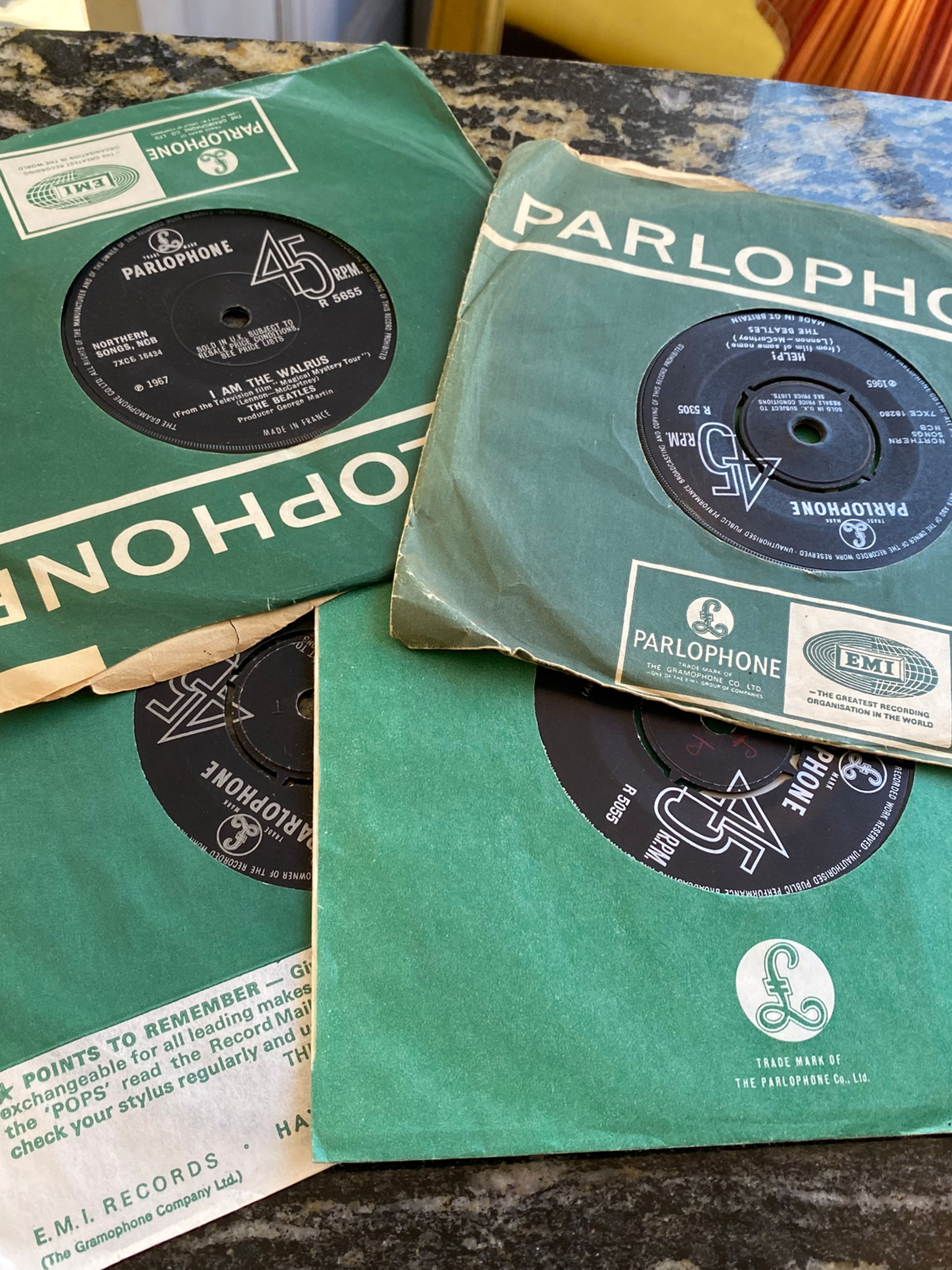 Set of four vinyls from The Beatles