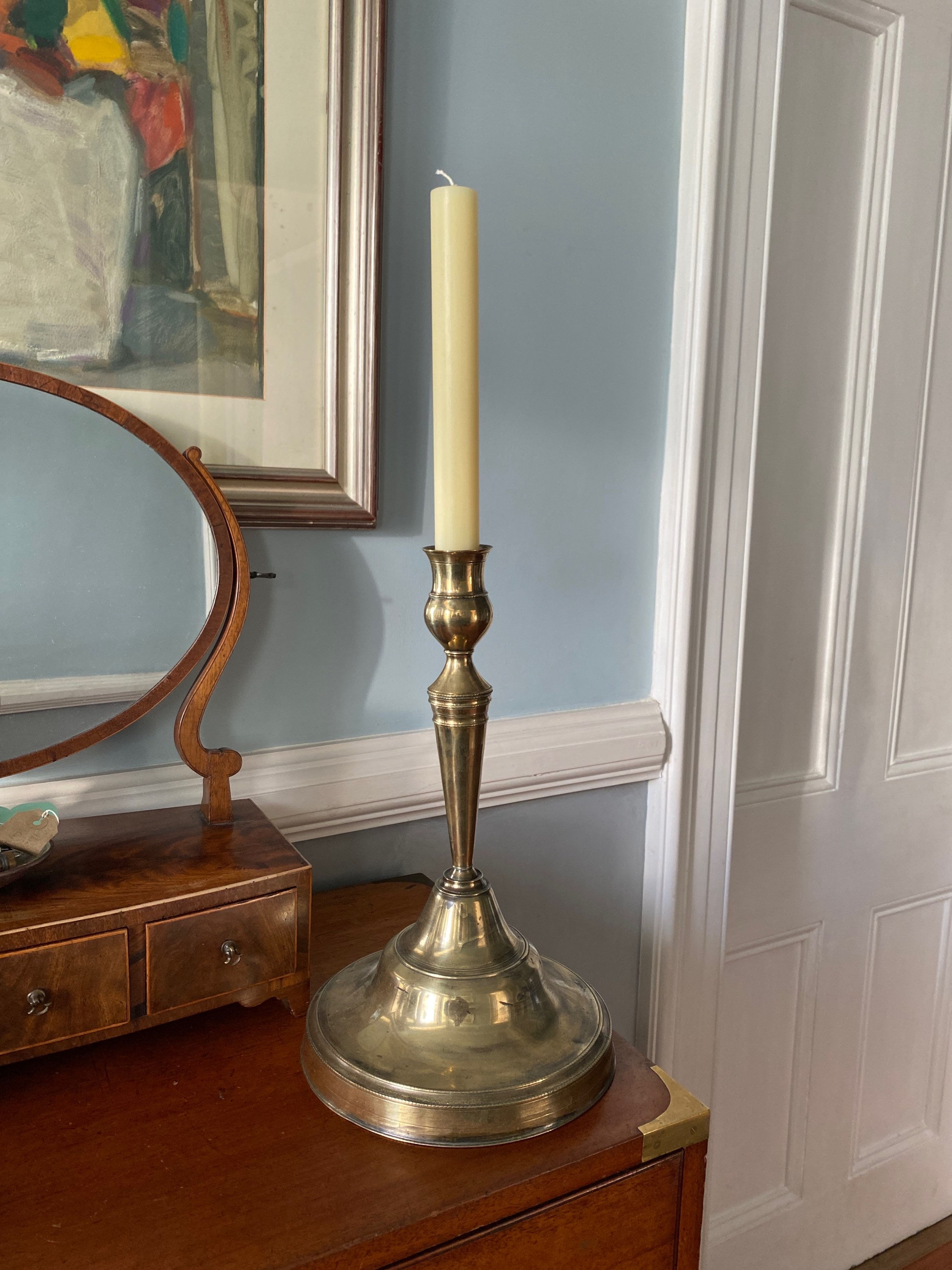 Pair of Antique Brass 15” candlesticks 