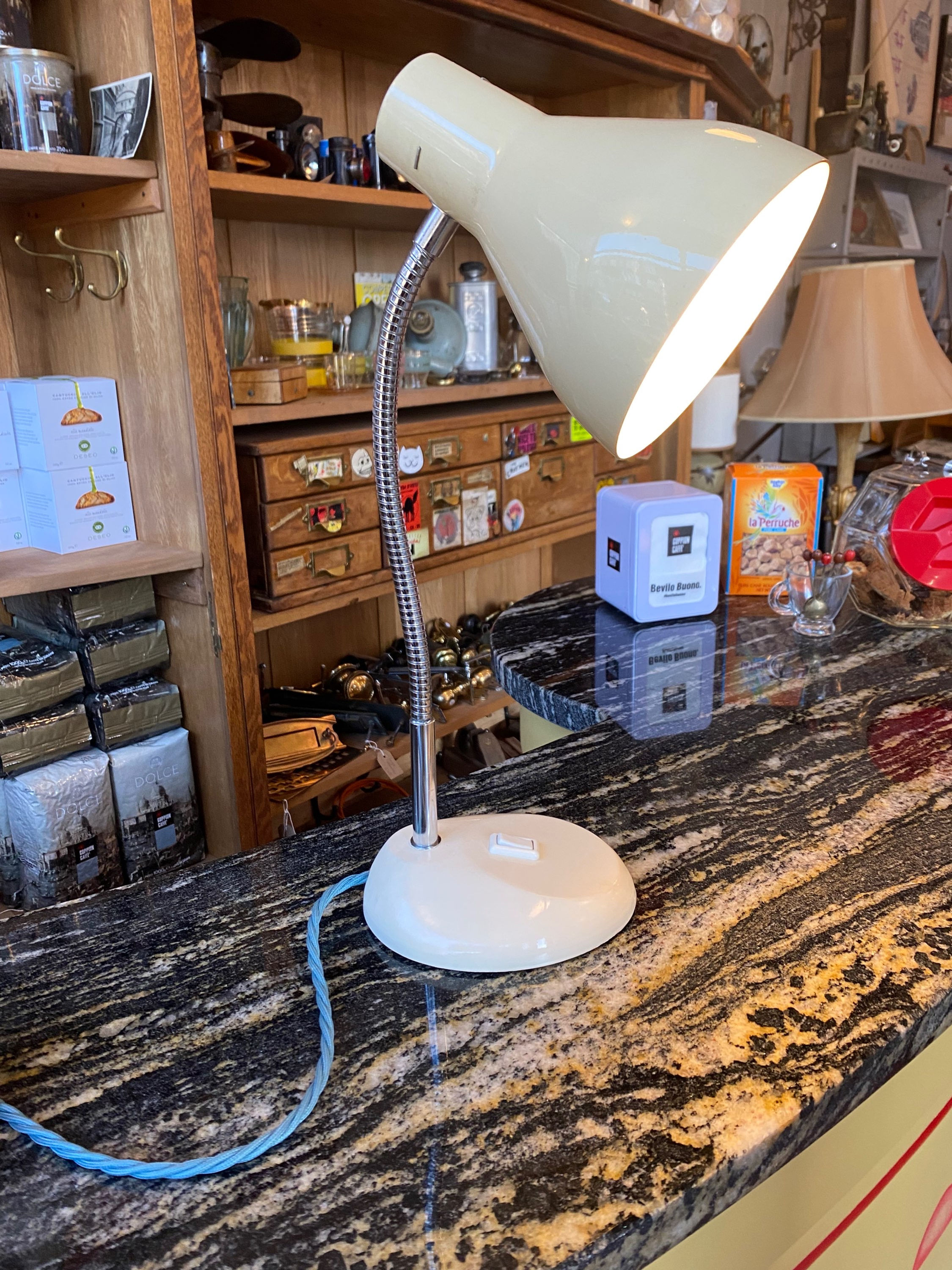 View of anglepoise lamp