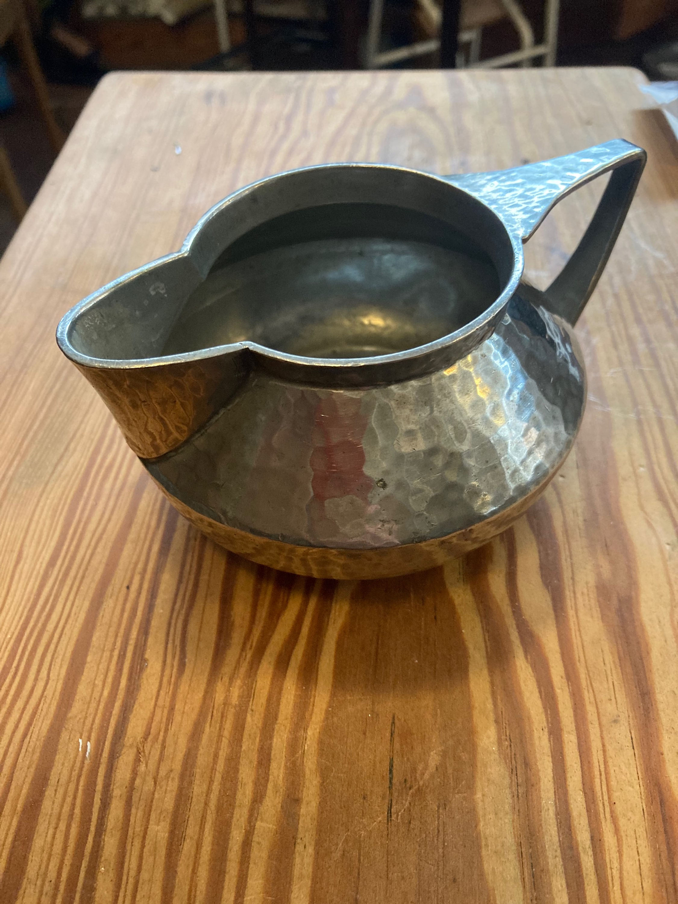 Pewter milk jug by Roundhead England