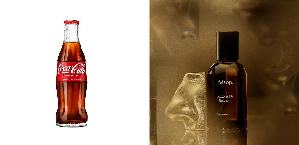 Coca-Cola and Aesop branding