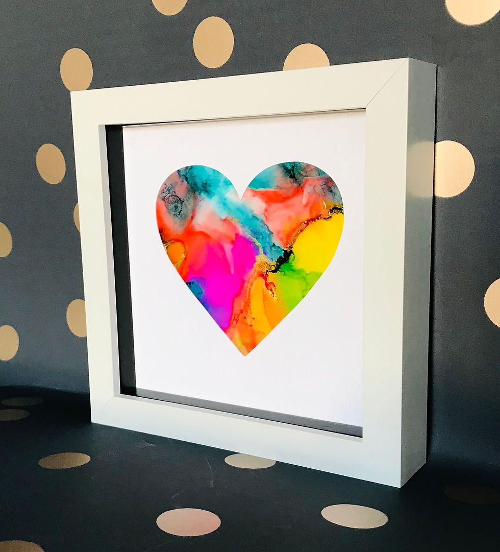 Thumbnail: Original Art Piece - Heart 6 x 6 inch - Love, Life, Commitment, Emotional