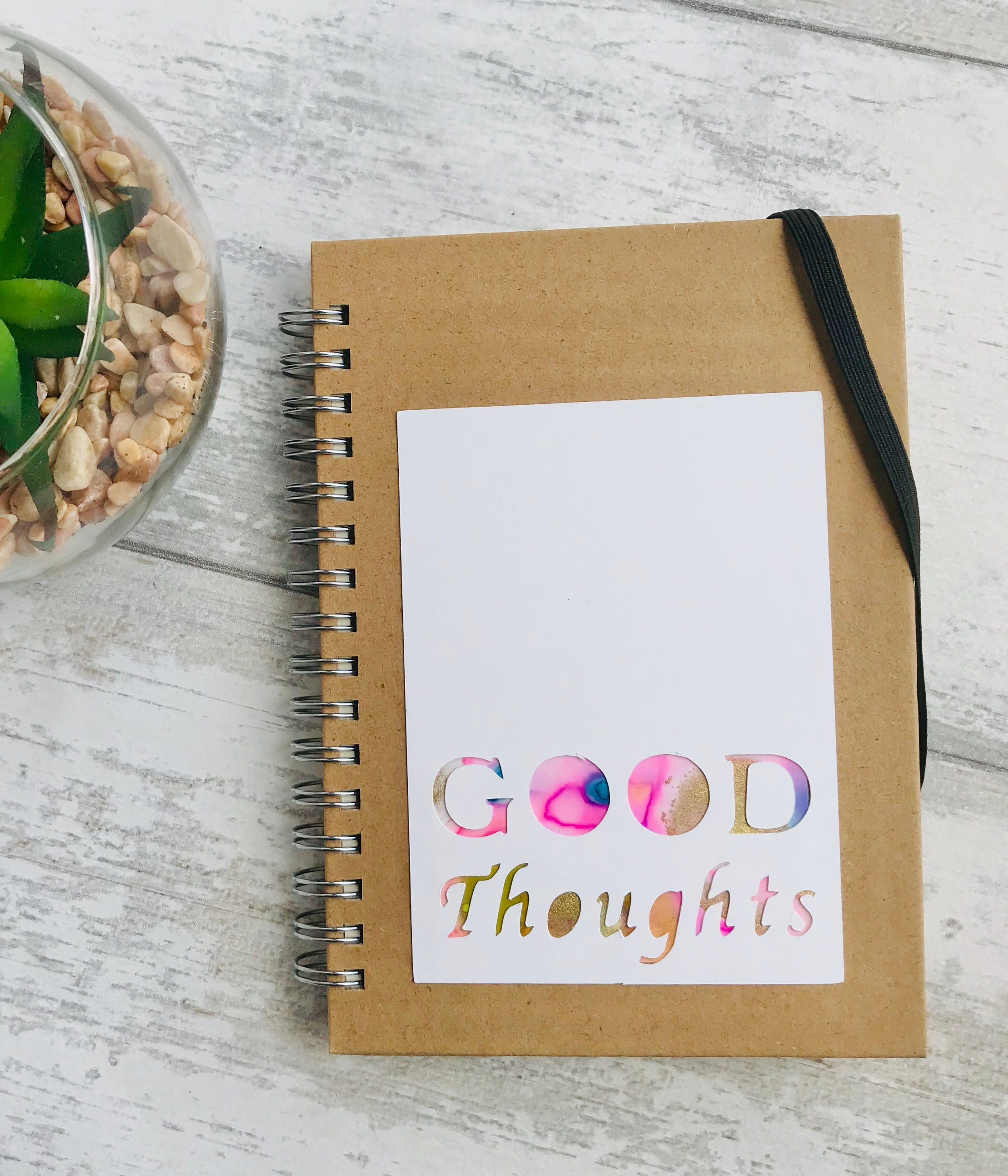 Original Art Journal Note Book A6 'Good Thoughts' Affirmation