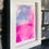 Thumbnail: Framed Art Original Art - Abstract 5 x 7 inch White Frame