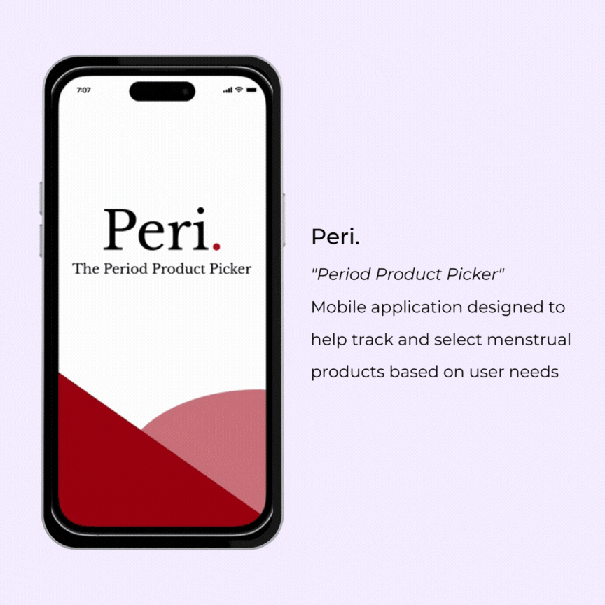 Peri mobile app mock up