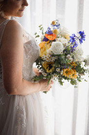 Bride holding a bouquet
