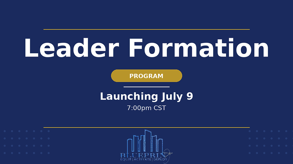 The Blueprint Ministry Leader Formation