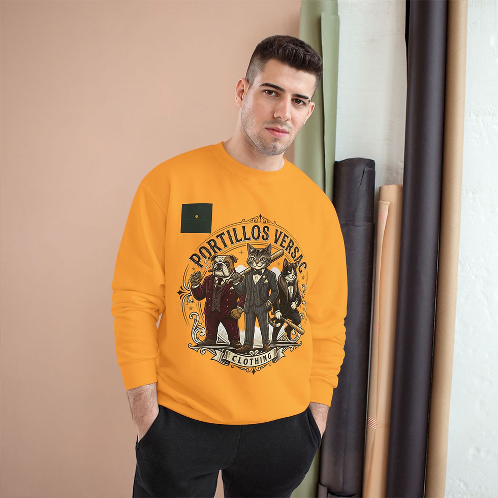 Thumbnail: Vintage Mafia Cats Sweatshirt — "Portillos Versace" Graphic Crewneck
