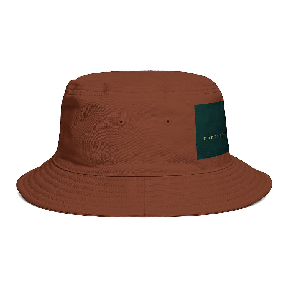 Thumbnail: Bucket Hat — Portillo’s Versace Clothing Logo Patch Brown Fashion Bucket Hat