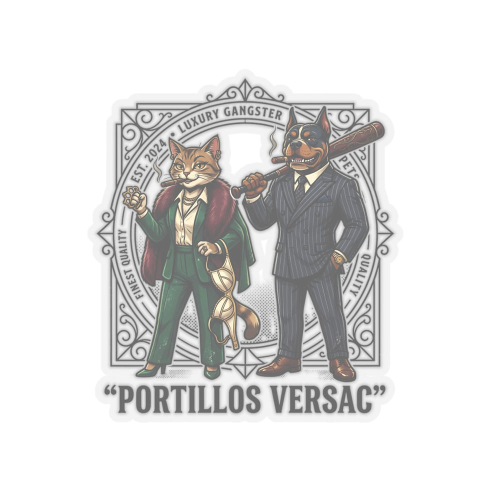 Thumbnail: Gangster Cats "Portillos Versac" Kiss-Cut Sticker