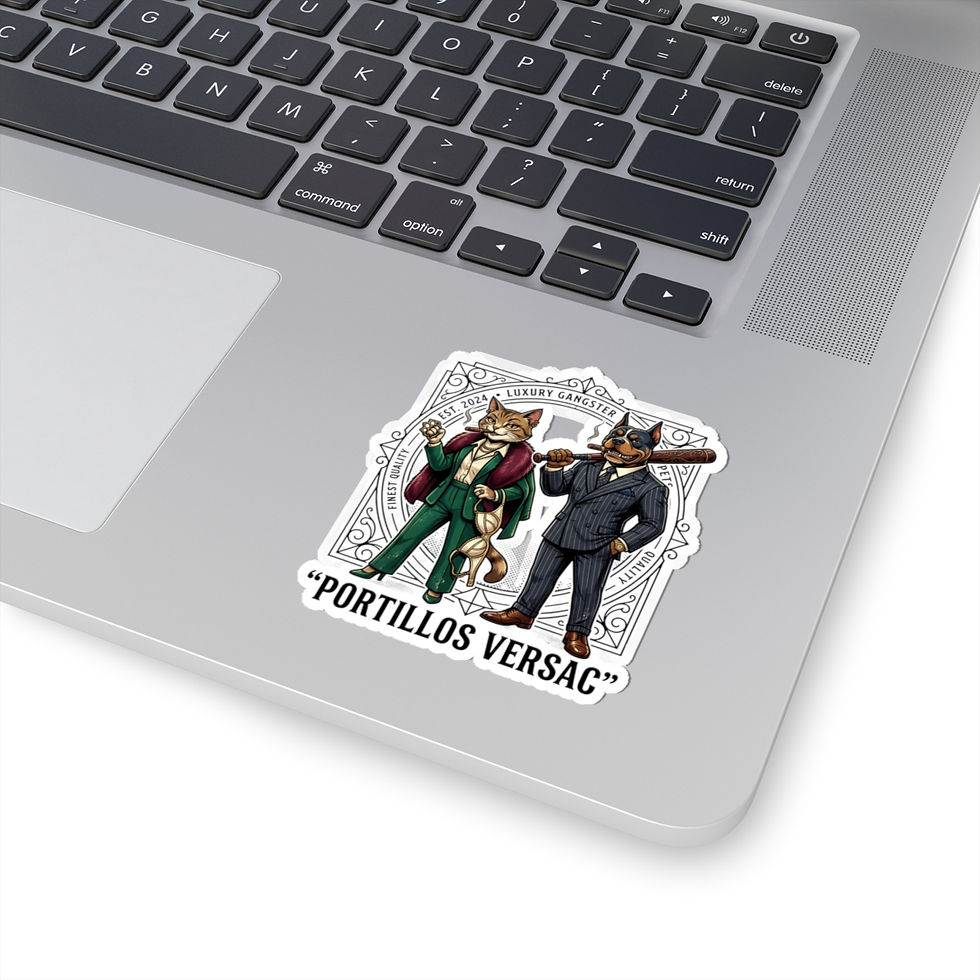 Thumbnail: Gangster Cats "Portillos Versac" Kiss-Cut Sticker