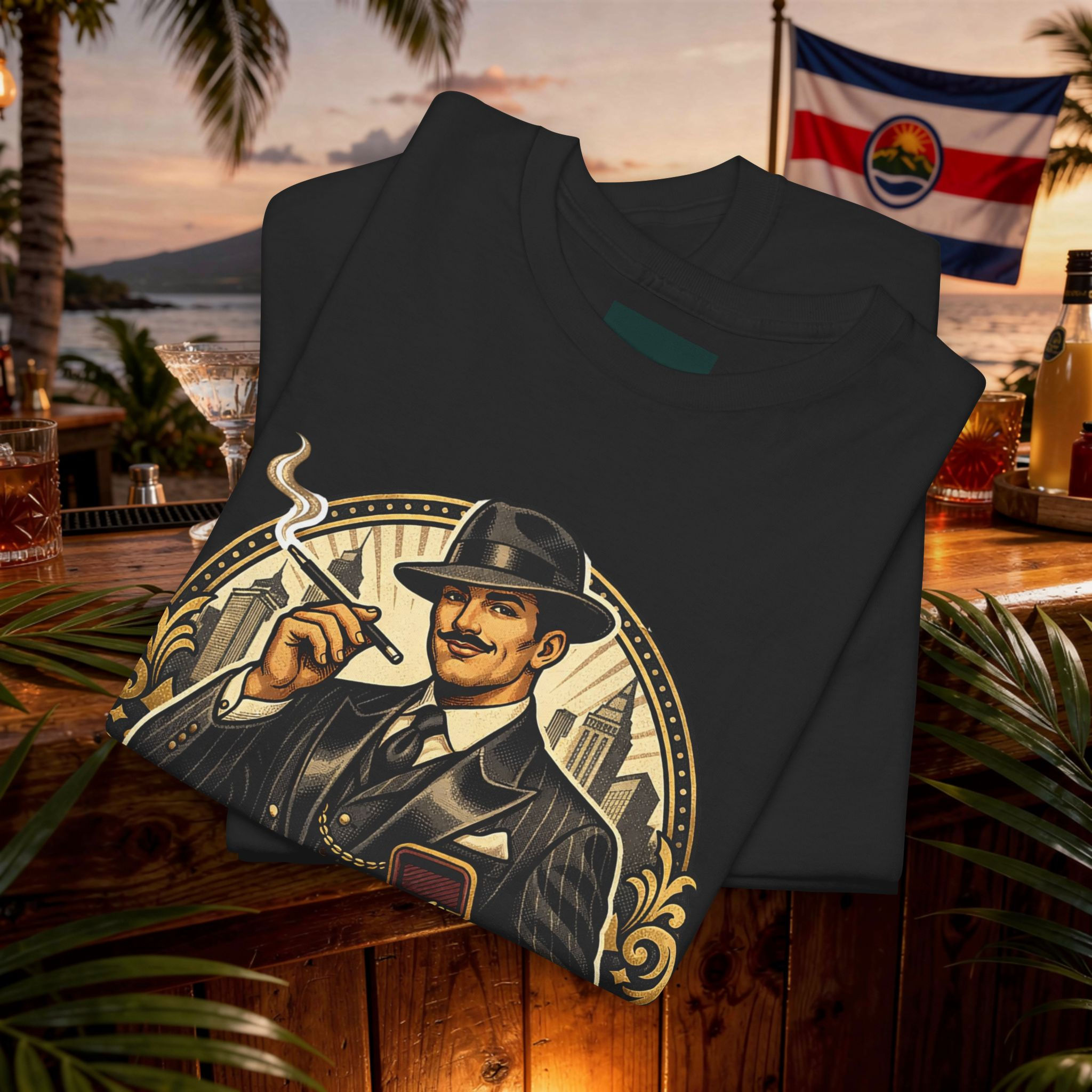 Vintage Cigar Gentleman T-Shirt – "Portillo" Logo Tee