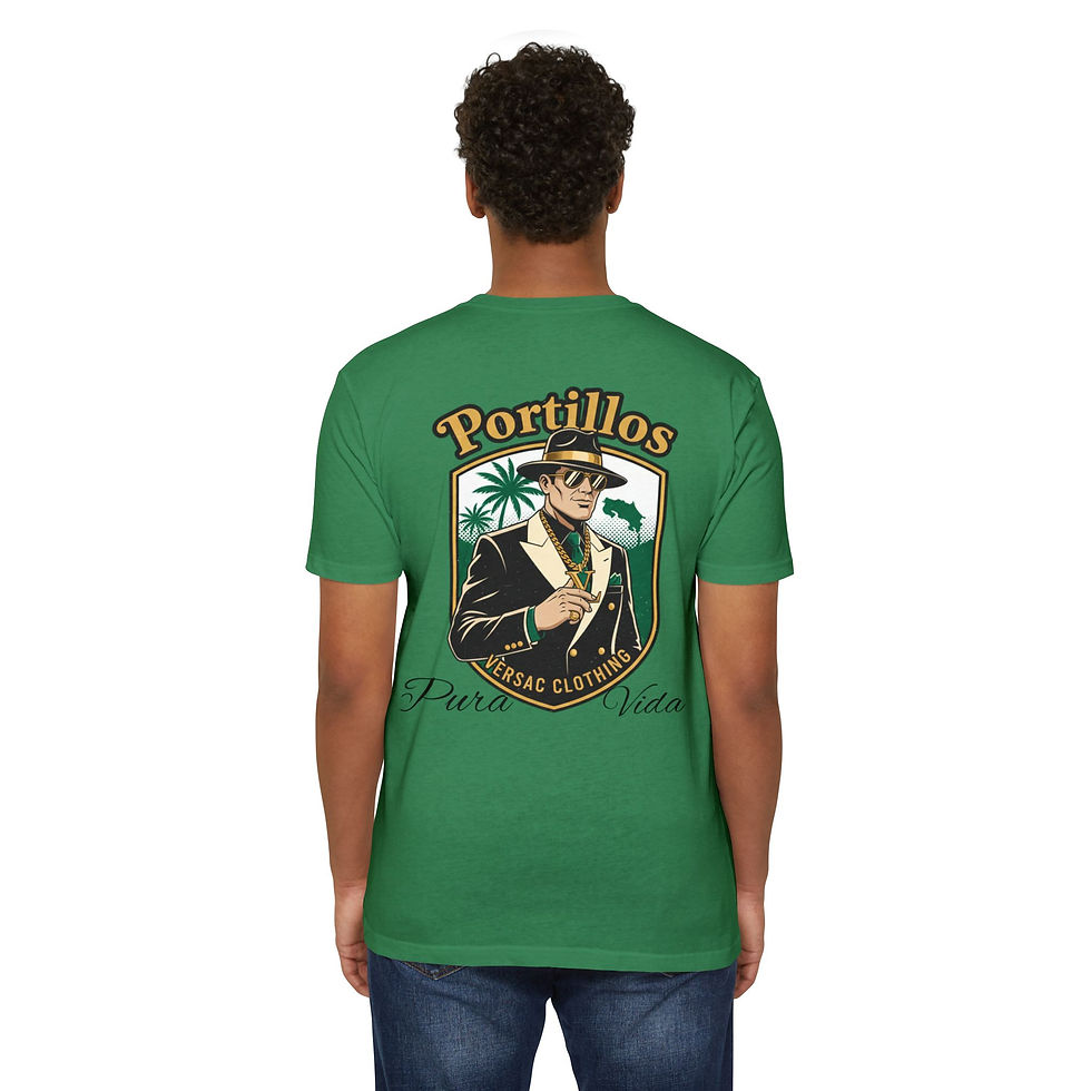 Thumbnail: Portillos Versace Clothing Graphic T-Shirt — 'Pura Vida' Retro Logo Tee