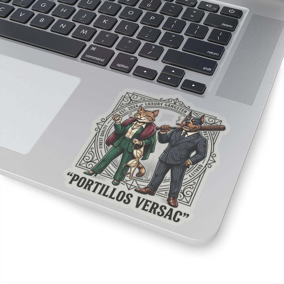 Thumbnail: Gangster Cats "Portillos Versac" Kiss-Cut Sticker