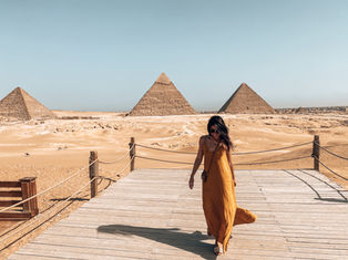 Egypte - Le Caire avec les pyramides de Gizeh