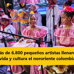 Más de 6.800 pequeños artistas llenaron de vida y cultura el nororiente colombiano