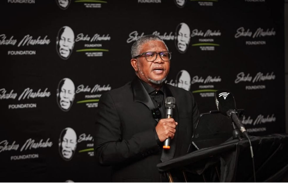 ANC Secretary-General Fikile Mbalula delivering a keynote address at Coach Shakes Mashaba's Legacy Fundraising Gala Dinner last night — an evening dedicated to honouring the legendary Bafana Bafana coach's immense contribution to South African football while he is still alive.