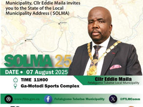 Mayor Eddie Maila Set to Deliver State of the Municipality Address: A Beacon of Hope for Fetakgomo Tubatse