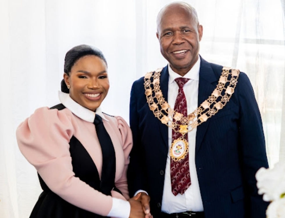 City Manager Thuso Nemugumoni with Executive Mayor Cllr Makoro John Mpe. Political vision meets administrative precision in service of Polokwane.