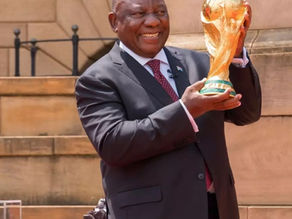 RAMAPHOSA SHINES AS FIFA WORLD CUP TROPHY ARRIVES IN SA