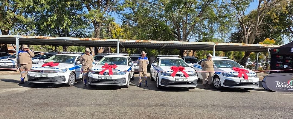 The Word Made Steel: Executive Mayor Cllr Makoro John Mpe addresses officials at the handover ceremony. “You cannot send a shepherd to chase wolves on foot,” Mpe said, as Polokwane equips its officers with tools, not excuses. #ServiceDelivery #PolokwaneRising_