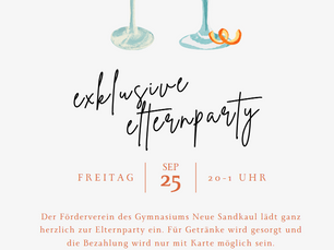 Elternparty 25. September