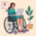 women in a wheelchair looking at a computer.jpg