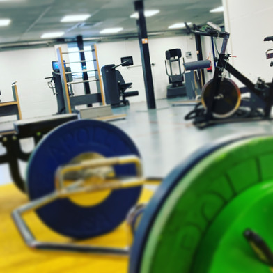 Deadlift bar ready for a personal training client