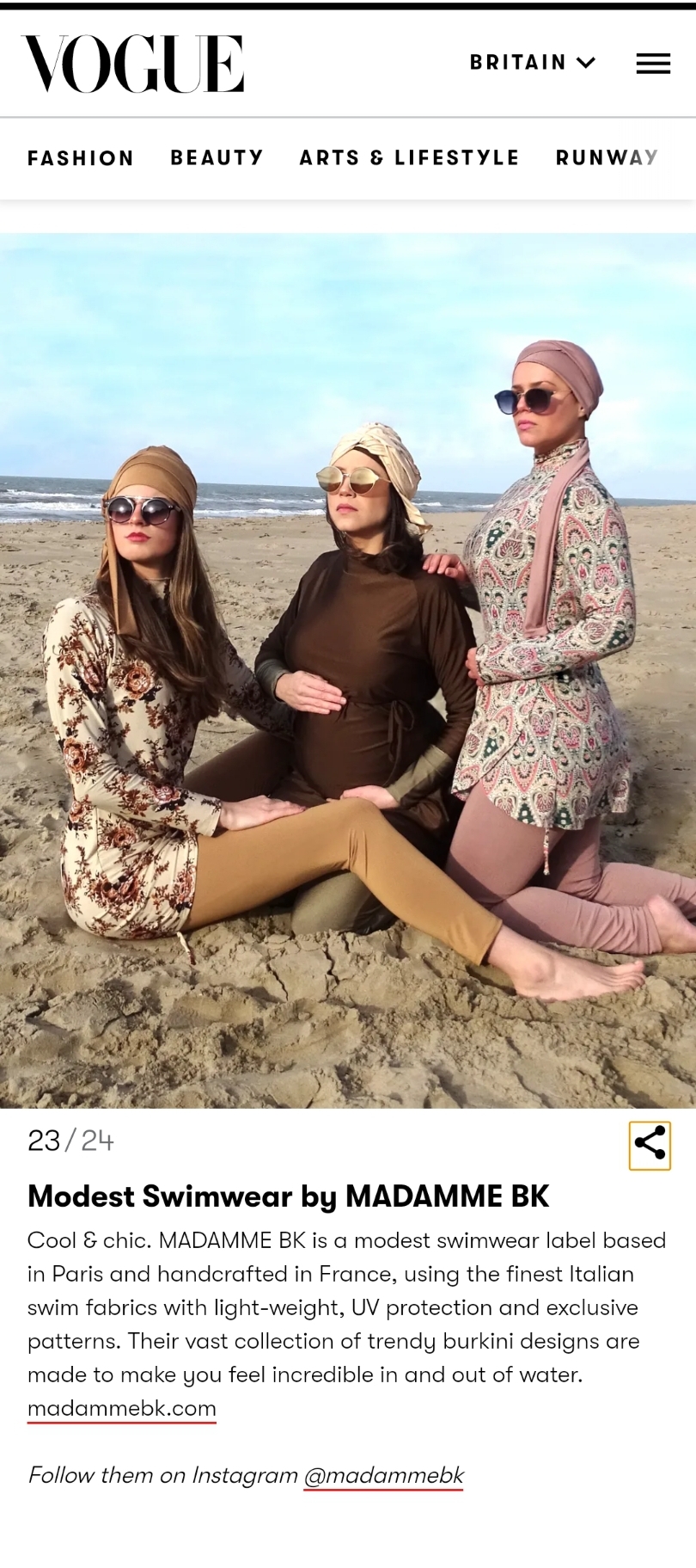 MADAMME BK BRITISH VOGUE